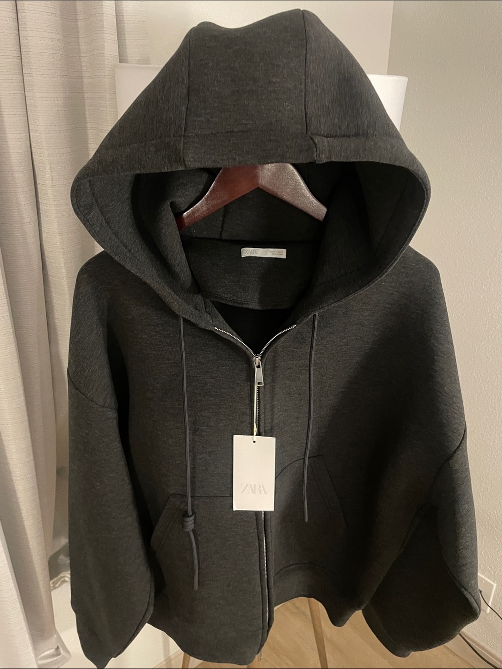Dark grey zip up hoodie #loungewear #winter-wear Subcategory